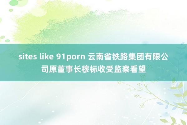 sites like 91porn 云南省铁路集团有限公司原董事长穆标收受监察看望