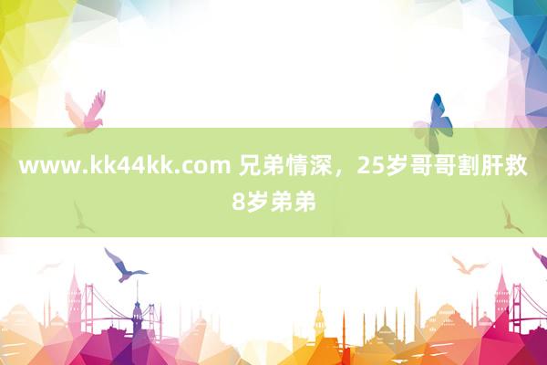 www.kk44kk.com 兄弟情深，25岁哥哥割肝救8岁弟弟